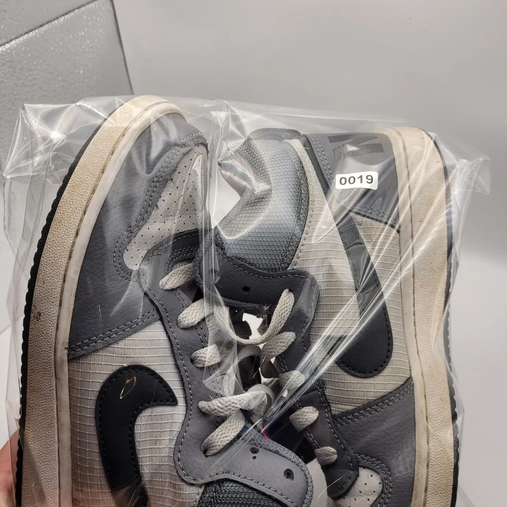 Nike Court Borough Mid Winter Wolf Grey Black Kids Sneakers 839977-009 4Y